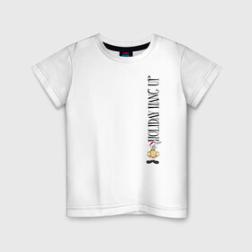 Детская футболка хлопок с принтом Holiday hang up в Тюмени, 100% хлопок | круглый вырез горловины, полуприлегающий силуэт, длина до линии бедер | bunny | looney | tunes | vdzajul | багз | бани | банни