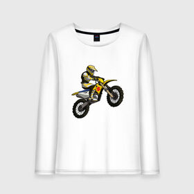 Женский лонгслив хлопок с принтом Suzuki (+спина) в Тюмени, 100% хлопок |  | bike | moto | motorcycle | sport | suzuki | байк | мото | мотоциклы | спорт | сузуки