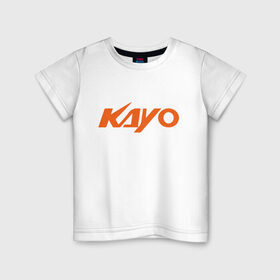Детская футболка хлопок с принтом KAYO LOGO (Z) в Тюмени, 100% хлопок | круглый вырез горловины, полуприлегающий силуэт, длина до линии бедер | kayo | moto | motorcycle | sport | байк | кайо | мото | мотоциклы | спорт