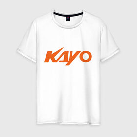Мужская футболка хлопок с принтом KAYO LOGO (Z) в Тюмени, 100% хлопок | прямой крой, круглый вырез горловины, длина до линии бедер, слегка спущенное плечо. | kayo | moto | motorcycle | sport | байк | кайо | мото | мотоциклы | спорт