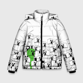 Зимняя куртка для мальчиков 3D с принтом Minecraft Крипер в Тюмени, ткань верха — 100% полиэстер; подклад — 100% полиэстер, утеплитель — 100% полиэстер | длина ниже бедра, удлиненная спинка, воротник стойка и отстегивающийся капюшон. Есть боковые карманы с листочкой на кнопках, утяжки по низу изделия и внутренний карман на молнии. 

Предусмотрены светоотражающий принт на спинке, радужный светоотражающий элемент на пуллере молнии и на резинке для утяжки | creeper | game | зомби | игра | крипер | майн | майнкрафт | монстр