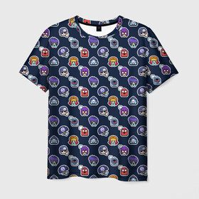Мужская футболка 3D с принтом EMOJI Brawl Stars MONOGRAM в Тюмени, 100% полиэфир | прямой крой, круглый вырез горловины, длина до линии бедер | brawl stars | emoji | fashion | game | hip hop | мода | уличная мода | хип хоп | эмоджи