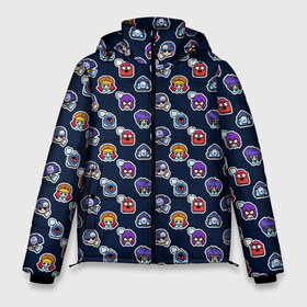 Мужская зимняя куртка 3D с принтом EMOJI Brawl Stars MONOGRAM в Тюмени, верх — 100% полиэстер; подкладка — 100% полиэстер; утеплитель — 100% полиэстер | длина ниже бедра, свободный силуэт Оверсайз. Есть воротник-стойка, отстегивающийся капюшон и ветрозащитная планка. 

Боковые карманы с листочкой на кнопках и внутренний карман на молнии. | Тематика изображения на принте: brawl stars | emoji | fashion | game | hip hop | мода | уличная мода | хип хоп | эмоджи