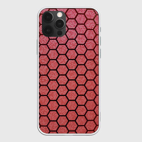 Чехол для iPhone 12 Pro Max с принтом Соты в Тюмени, Силикон |  | красный | паутина | паутинка | соты