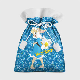 Подарочный 3D мешок с принтом Kooky Christmas в Тюмени, 100% полиэстер | Размер: 29*39 см | Тематика изображения на принте: bunny | lola | looney | tunes | vdzajul | бани | банни | лола