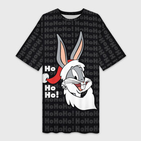 Платье-футболка 3D с принтом Ho в Тюмени,  |  | bugs | bunny | looney | tunes | vdzajul | багз | бани | банни