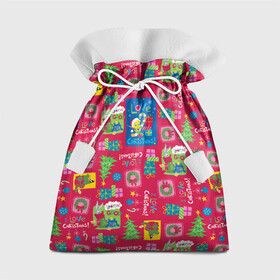 Подарочный 3D мешок с принтом I love Christmas в Тюмени, 100% полиэстер | Размер: 29*39 см | bugs | bunny | daffy | duck | looney | tunes | tweety | vdzajul | багз | бани | банни | дак | даффи | твити | утка