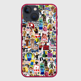 Чехол для iPhone 13 mini с принтом Roblox | Роблокс в Тюмени,  |  | game | piggy | roblox | sticker bombing | игра | пигги | роблокс | стикер бомбинг