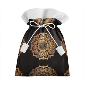 Подарочный 3D мешок с принтом Мандала в Тюмени, 100% полиэстер | Размер: 29*39 см | dreams | trance | yoga | геометрия | дзен | йога | мода | модно | орнамент | сон | спокойствие | стиль | транс | черное золото