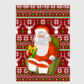 Скетчбук с принтом Санта с защитным экраном в Тюмени, 100% бумага
 | 48 листов, плотность листов — 100 г/м2, плотность картонной обложки — 250 г/м2. Листы скреплены сверху удобной пружинной спиралью | deer | happy new year | new year | santa | защитный экран | корона | коронавирус | новогодний свитер | новый год | санта | санта клаус | свитер | свитер с маской | свитер с оленями