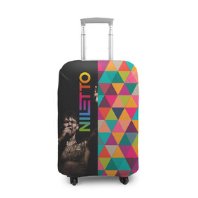 Чехол для чемодана 3D с принтом NILETTO в Тюмени, 86% полиэфир, 14% спандекс | двустороннее нанесение принта, прорези для ручек и колес | niletto | данил прытков | краски | музыка | нилетто | популярное