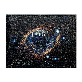 Обложка для студенческого билета с принтом Формула Вселенной в Тюмени, натуральная кожа | Размер: 11*8 см; Печать на всей внешней стороне | альберт эйнштейн | астрономия | звезды | космос | наука | небо | созвездия | теория большого взрыва | формулы | эйнштейн