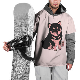 Накидка на куртку 3D с принтом Щенок Сиба-Ину в Тюмени, 100% полиэстер |  | Тематика изображения на принте: милота | сиба ину | собака | шиба | щенок