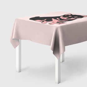 Скатерть 3D с принтом Щенок Сиба-Ину в Тюмени, 100% полиэстер (ткань не мнется и не растягивается) | Размер: 150*150 см | Тематика изображения на принте: милота | сиба ину | собака | шиба | щенок