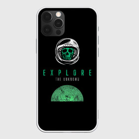 Чехол для iPhone 12 Pro Max с принтом Explore The Unknown в Тюмени, Силикон |  | scifi | исследуй | космонавт | космос | неизвестность | ужасы | фантастика | хоррор | череп