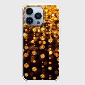 Чехол для iPhone 13 Pro с принтом ЗОЛОТЫЕ БЛЕСТКИ в Тюмени,  |  | gold | pattern | rain | блестки | блестящий | дождь | звезды | золото | красиво | новый год | праздник | снежинки | текстуры