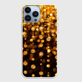 Чехол для iPhone 13 Pro Max с принтом ЗОЛОТЫЕ БЛЕСТКИ в Тюмени,  |  | gold | pattern | rain | блестки | блестящий | дождь | звезды | золото | красиво | новый год | праздник | снежинки | текстуры