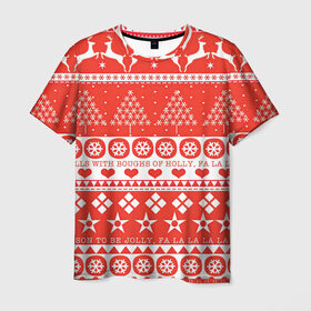 Мужская футболка 3D с принтом Рождественская атмосфера в Тюмени, 100% полиэфир | прямой крой, круглый вырез горловины, длина до линии бедер | Тематика изображения на принте: 