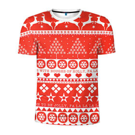 Мужская футболка 3D спортивная с принтом Рождественская атмосфера в Тюмени, 100% полиэстер с улучшенными характеристиками | приталенный силуэт, круглая горловина, широкие плечи, сужается к линии бедра | Тематика изображения на принте: 