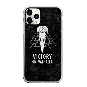 Чехол для iPhone 11 Pro Max матовый с принтом Victory or Valhalla в Тюмени, Силикон |  | вальхалла | викинг | ворон | символ | скандинавия | череп | язычество