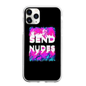 Чехол для iPhone 11 Pro матовый с принтом Send Nudes в Тюмени, Силикон |  | glitch | send nudes | абстракция | кислотный | неон | огонь