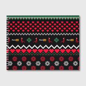 Альбом для рисования с принтом PORN HUB в Тюмени, 100% бумага
 | матовая бумага, плотность 200 мг. | Тематика изображения на принте: 2021 | new year | новый 2021 год | новый год | поцелуй меня | с новым годом | свитер | свитер на новый год | сердечки