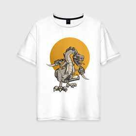 Женская футболка хлопок Oversize с принтом Вечер в хату, иллюминаты. в Тюмени, 100% хлопок | свободный крой, круглый ворот, спущенный рукав, длина до линии бедер
 | 