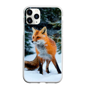 Чехол для iPhone 11 Pro Max матовый с принтом Лиса в зимнем лесу в Тюмени, Силикон |  | Тематика изображения на принте: fox | foxy | в | животные | звери | зима | зимний | зимняя | лес | лиса | лисичка | лисы | природа | снег | снежная