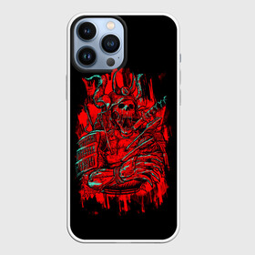 Чехол для iPhone 13 Pro Max с принтом Death Samurai в Тюмени,  |  | Тематика изображения на принте: 2077 | art | blood | cyber | cyberpunk | dead | death | demon | japan | mask | ninja | oni | samurai | shadow | shogun | tokyo | warior | арт | воин | война | демон | катана | кибер | киберпанк | кровь | маска | мертвый | ниндзя | путь | самурай