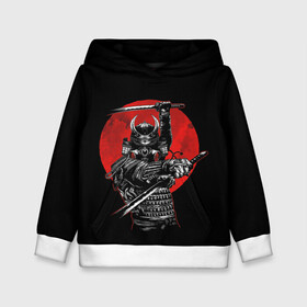 Детская толстовка 3D с принтом Samurai в Тюмени, 100% полиэстер | двухслойный капюшон со шнурком для регулировки, мягкие манжеты на рукавах и по низу толстовки, спереди карман-кенгуру с мягким внутренним слоем | 2077 | art | blood | cyber | cyberpunk | dead | death | demon | japan | mask | ninja | oni | samurai | shadow | shogun | tokyo | warior | арт | воин | война | демон | катана | кибер | киберпанк | кровь | маска | мертвый | ниндзя | путь | самурай