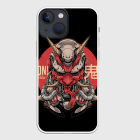 Чехол для iPhone 13 mini с принтом Cyber Oni Samurai в Тюмени,  |  | 2077 | art | blood | cyber | cyberpunk | dead | death | demon | japan | mask | ninja | oni | samurai | shadow | shogun | tokyo | warior | арт | воин | война | демон | катана | кибер | киберпанк | кровь | маска | мертвый | ниндзя | путь | самурай