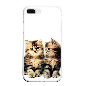Чехол для iPhone 7Plus/8 Plus матовый с принтом котята в Тюмени, Силикон | Область печати: задняя сторона чехла, без боковых панелей | cute kittens | kittens | котята | красивые котята | милые котята