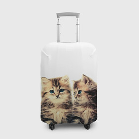 Чехол для чемодана 3D с принтом котята в Тюмени, 86% полиэфир, 14% спандекс | двустороннее нанесение принта, прорези для ручек и колес | cute kittens | kittens | котята | красивые котята | милые котята