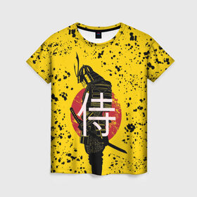 Женская футболка 3D с принтом ? (Самурай) в Тюмени, 100% полиэфир ( синтетическое хлопкоподобное полотно) | прямой крой, круглый вырез горловины, длина до линии бедер | katana | no heaven for samurai | red sun | samurai | samurai lettering | samurai print | samurai sweats | samurai t shirt | sun | катана | красное солнце | надпись самурай | нет рая для самурая | принт самурай | самурай | солнце | толстовка самурай | футб