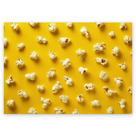 Поздравительная открытка с принтом Попкорн в Тюмени, 100% бумага | плотность бумаги 280 г/м2, матовая, на обратной стороне линовка и место для марки
 | Тематика изображения на принте: popcorn | воздушная | еда | кино | кинотеатр | кукуруза | кушать | попкорн | сладкий | соленый | сырный | хрустящий