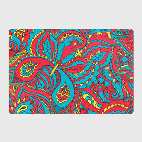 Магнитный плакат 3Х2 с принтом Цветочный Узор в Тюмени, Полимерный материал с магнитным слоем | 6 деталей размером 9*9 см | paisley | бабочка | бута | индия | ориентальный | орнамент | цветы