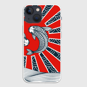 Чехол для iPhone 13 mini с принтом Карпы Кои в Тюмени,  |  | бамбук | инь янь | карп | кои | рыба | узор | япония