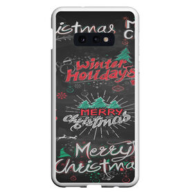 Чехол для Samsung S10E с принтом Merry Christmas в Тюмени, Силикон | Область печати: задняя сторона чехла, без боковых панелей | 