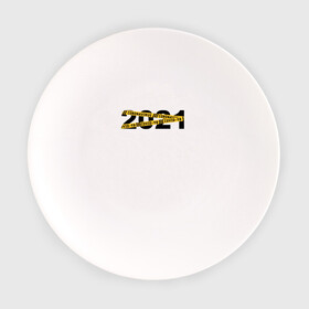 Тарелка с принтом 2021 в Тюмени, фарфор | диаметр - 210 мм
диаметр для нанесения принта - 120 мм | Тематика изображения на принте: 2021 | covid | дед мороз  в маске | ковид | новогодний прикол | новый год | санта