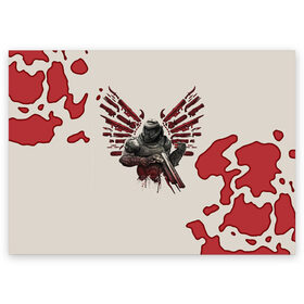 Поздравительная открытка с принтом Doom в Тюмени, 100% бумага | плотность бумаги 280 г/м2, матовая, на обратной стороне линовка и место для марки
 | doom | doom eternal | fps | game | games | hell | shooter | shotgun | ад | дробовик | дум | думгай | игра | игры