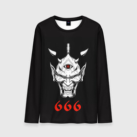 Мужской лонгслив 3D с принтом 666 в Тюмени, 100% полиэстер | длинные рукава, круглый вырез горловины, полуприлегающий силуэт | 666 | creep | scream | warrior | астрал | восставший из ада | демон | монстр | призрак | принт 666 | страшилки | хоррор | хоррор футболки | хэллоуин