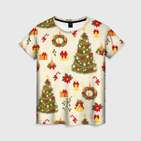 Женская футболка 3D с принтом С Новым Годом в Тюмени, 100% полиэфир ( синтетическое хлопкоподобное полотно) | прямой крой, круглый вырез горловины, длина до линии бедер | 2020 | 2021 | christmas | new year | бык | год быка | дед мороз | елка | зима | новый год | подарки | праздник | рождество | с новым годом | санта | свитер | снег | снежинки