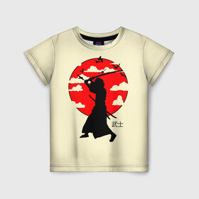 Детская футболка 3D с принтом Japan samurai в Тюмени, 100% гипоаллергенный полиэфир | прямой крой, круглый вырез горловины, длина до линии бедер, чуть спущенное плечо, ткань немного тянется | boy | japan style | japanese aesthetics | ninja | samurai | воин | иероглифы | катана | красная луна | меч | ниндзя | рыцарь | самурай | солдат | харакири | черный самурай | япония | японская анимация | японская эстетика