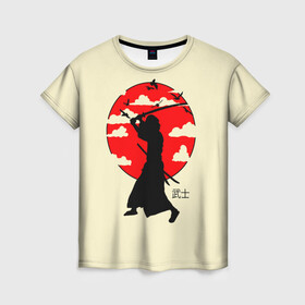 Женская футболка 3D с принтом Japan samurai в Тюмени, 100% полиэфир ( синтетическое хлопкоподобное полотно) | прямой крой, круглый вырез горловины, длина до линии бедер | boy | japan style | japanese aesthetics | ninja | samurai | воин | иероглифы | катана | красная луна | меч | ниндзя | рыцарь | самурай | солдат | харакири | черный самурай | япония | японская анимация | японская эстетика