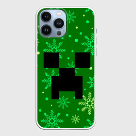 Чехол для iPhone 13 Pro Max с принтом ЗИМНИЙ MINECRAFT в Тюмени,  |  | christmas | creeper | game | minecraft | new year | snow | winter | зима | крипер | майнкрафт | мороз | новый год | рождество | снег | снежинки