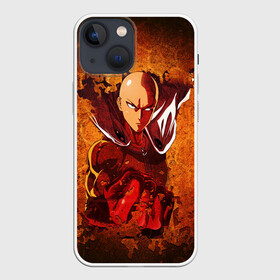 Чехол для iPhone 13 mini с принтом Огненный ВАНПАНЧМЕН в Тюмени,  |  | hero | one punch man | saitama | ванпанчмен | герой | сайтама
