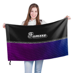 Флаг 3D с принтом Fumrre NEW в Тюмени, 100% полиэстер | плотность ткани — 95 г/м2, размер — 67 х 109 см. Принт наносится с одной стороны | Тематика изображения на принте: fashion | fire | logo. text. street | style | top | мода | стиль | топ