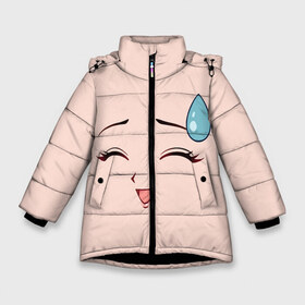 Зимняя куртка для девочек 3D с принтом Happy anime face в Тюмени, ткань верха — 100% полиэстер; подклад — 100% полиэстер, утеплитель — 100% полиэстер. | длина ниже бедра, удлиненная спинка, воротник стойка и отстегивающийся капюшон. Есть боковые карманы с листочкой на кнопках, утяжки по низу изделия и внутренний карман на молнии. 

Предусмотрены светоотражающий принт на спинке, радужный светоотражающий элемент на пуллере молнии и на резинке для утяжки. | angry | anime | art | big | eyes | face | girl | kawaii | manga | style | аниме | арт | глаза | девушка | кавай | лицо | манга