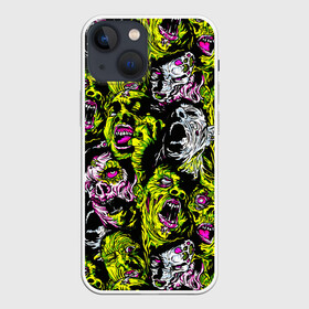 Чехол для iPhone 13 mini с принтом ЗОМБИ в Тюмени,  |  | 666 | alien | bloody | creep | evil dead | scream | ведьма | восставший из ада | герои ужаса | демон | звонок | зловещие мертвецы.