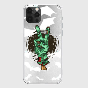 Чехол для iPhone 12 Pro Max с принтом Zombie peace hand в Тюмени, Силикон |  | creepy | dead | evil | halloween | hand | zombie | зомби | кости | мертвец | рука | скелет | ужас | ужасы | хоррор | хоррор мерч | хэллоуин